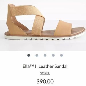 New!! Sorel Women’s Ella II Sandal /Honest Beige Size 9.5